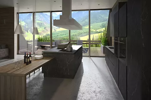 Кухня Ноа Лофт Мрамор